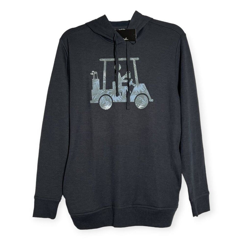 Travis Mathew Social Jet Lag Golf Hoodie SIZE S Black Pullover Super Soft NWT